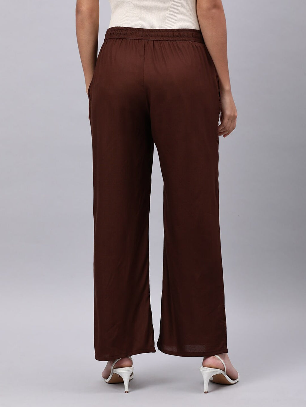 Souchii Brown Liva Ethnic Palazzos - Distacart