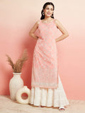 Aks Geometric Mirror Work Straight Kurta