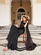 Tikhi Imli Sequinned Satin Heavy Work Saree - Distacart