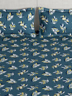 Story@home Arena Grey & Yellow Floral Printed 180 TC Queen Bedsheet & 2 Pillow Covers - Distacart