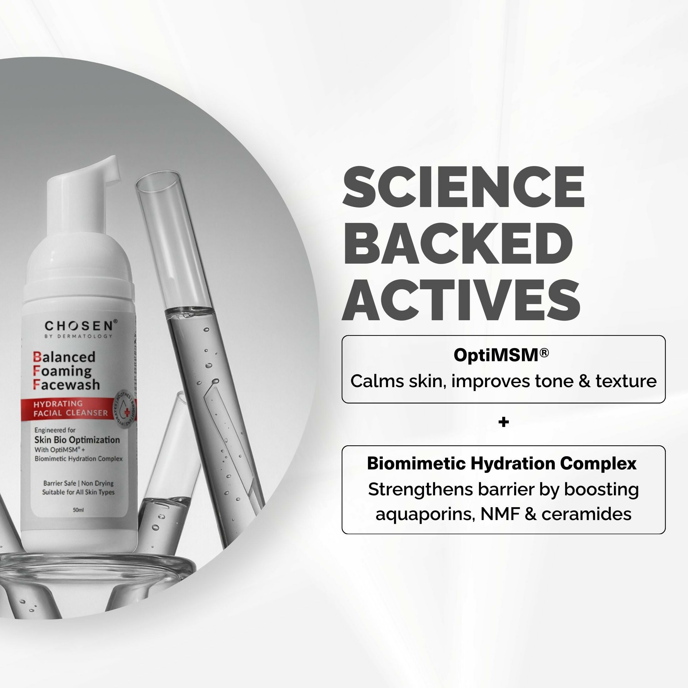 Chosen Balanced Foaming Facewash Daily Face Cleanser With Optimsm - Distacart