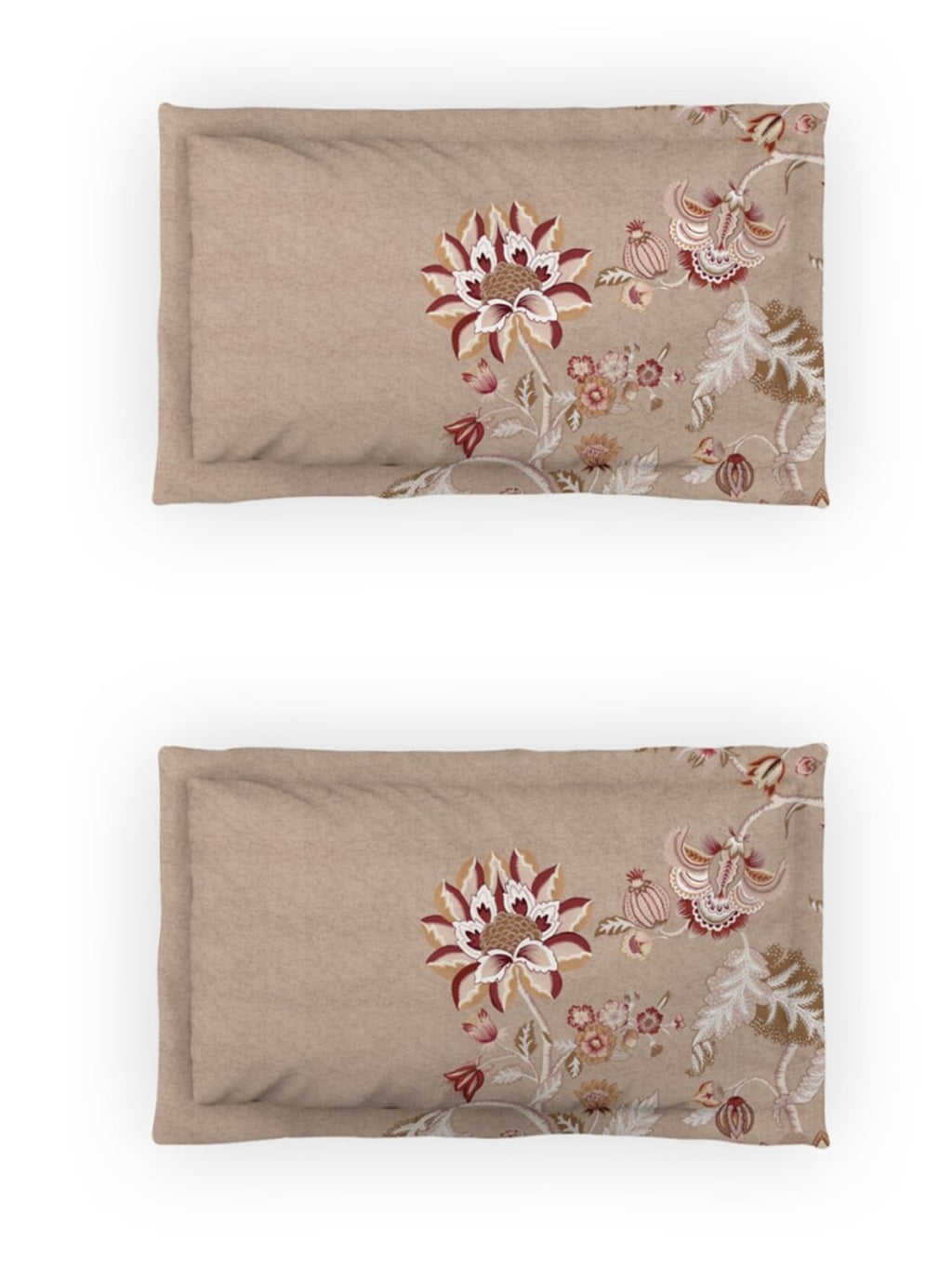 DDecor Grey & Maroon Ethnic Motifs 140 TC Cotton Queen Bedsheet with 2 Pillow Covers - Distacart