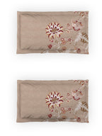 DDecor Grey & Maroon Ethnic Motifs 140 TC Cotton Queen Bedsheet with 2 Pillow Covers - Distacart