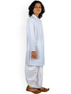 Sethukrishna Boys White Pure Cotton Kurta with Dhoti Pants