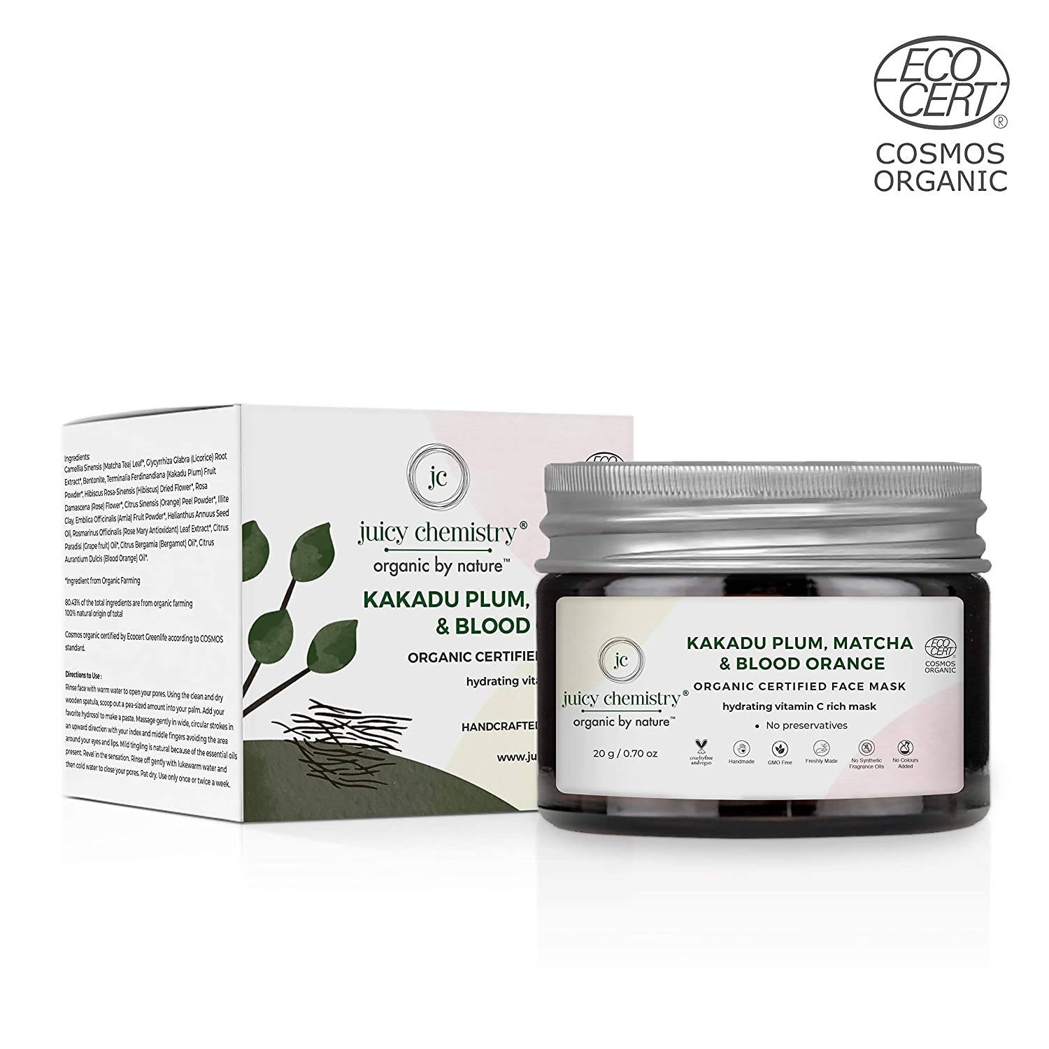 Juicy Chemistry Kakadu Plum, Matcha & Blood Orange Face Mask