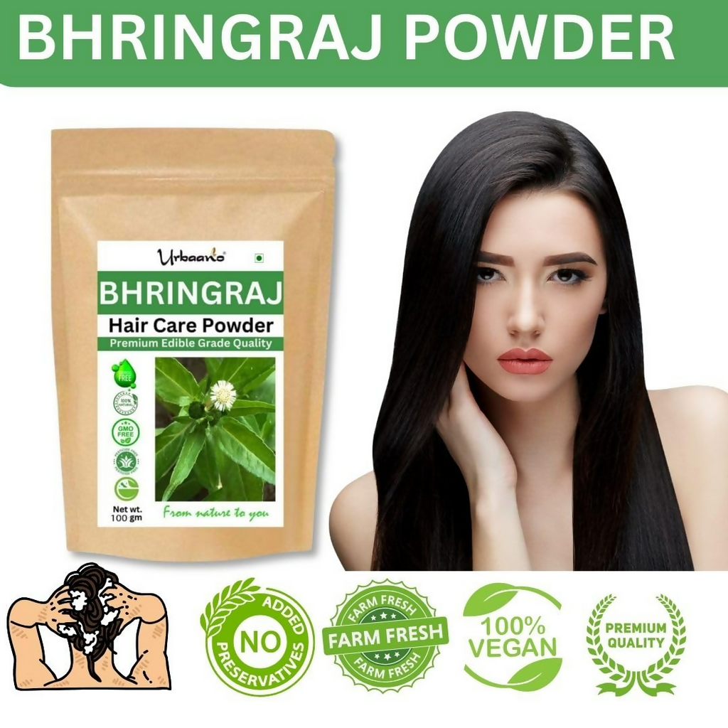 Urbaano Herbal Pure Bhringraj Powder Eclipta alba For Hair Growth Hair Mask