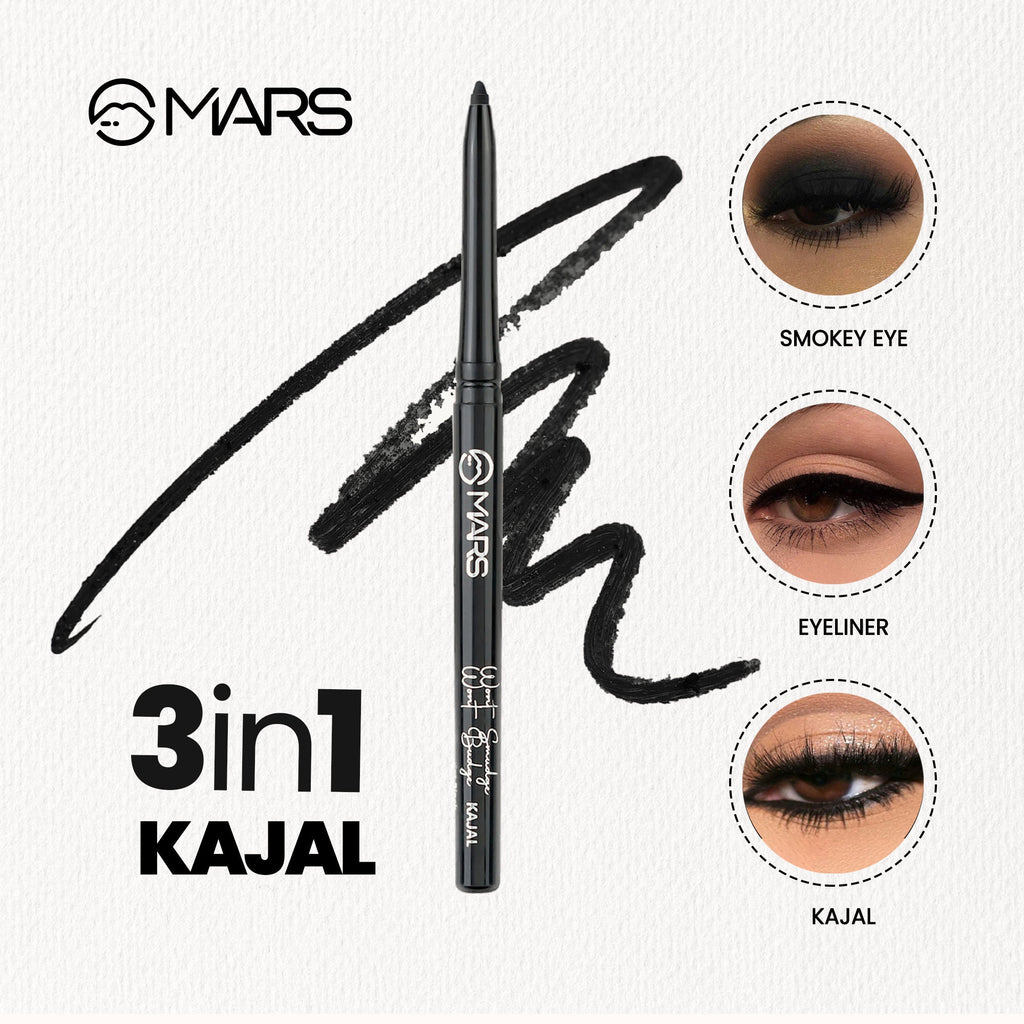 MARS Cosmetics Won't Smudge Won't Budge Kajal - Black - Distacart