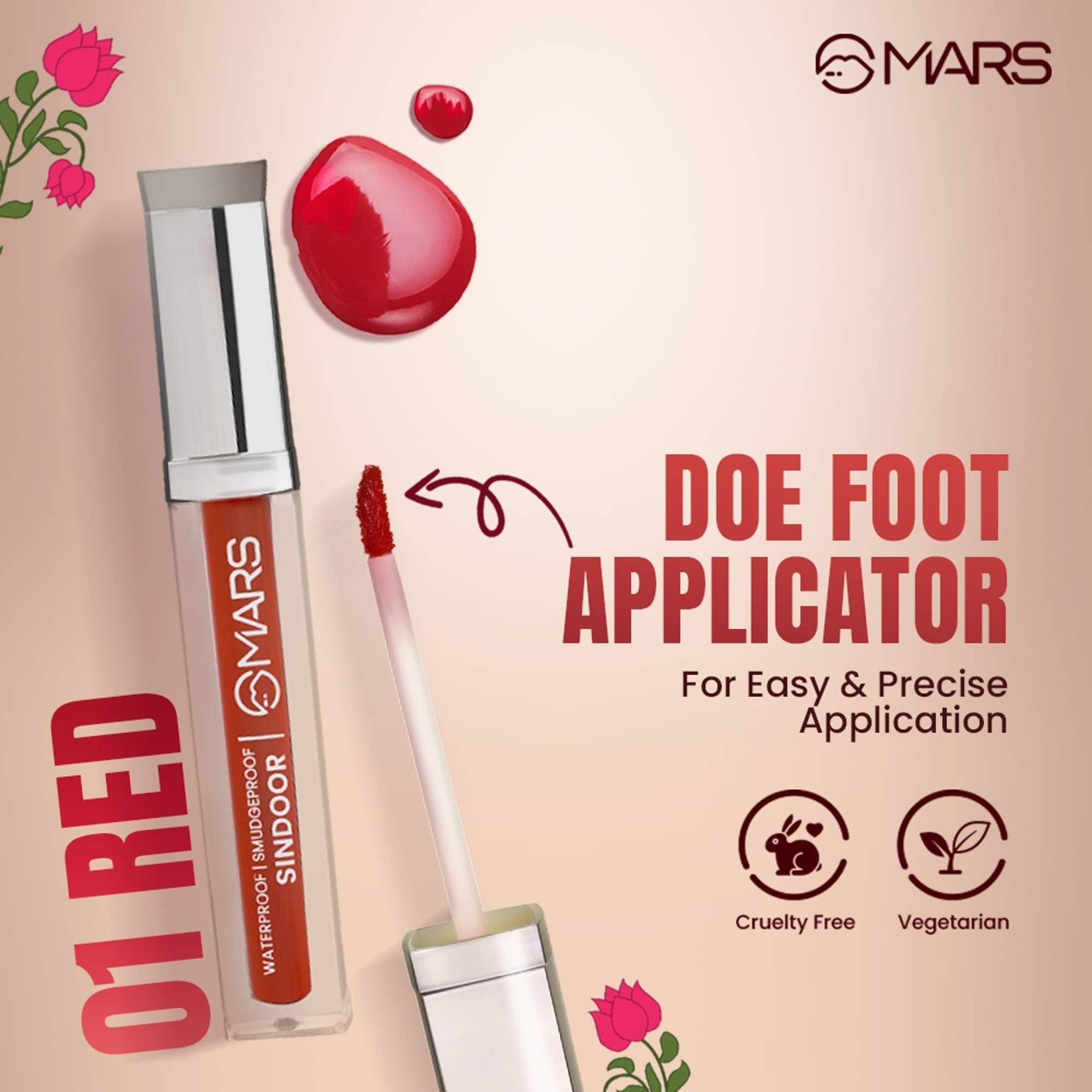 MARS Cosmetics Riwaj Liquid Sindoor - Red - Distacart