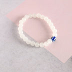 NVR Men & Women Evil Eye Crystal Elasticated Bracelet - Distacart