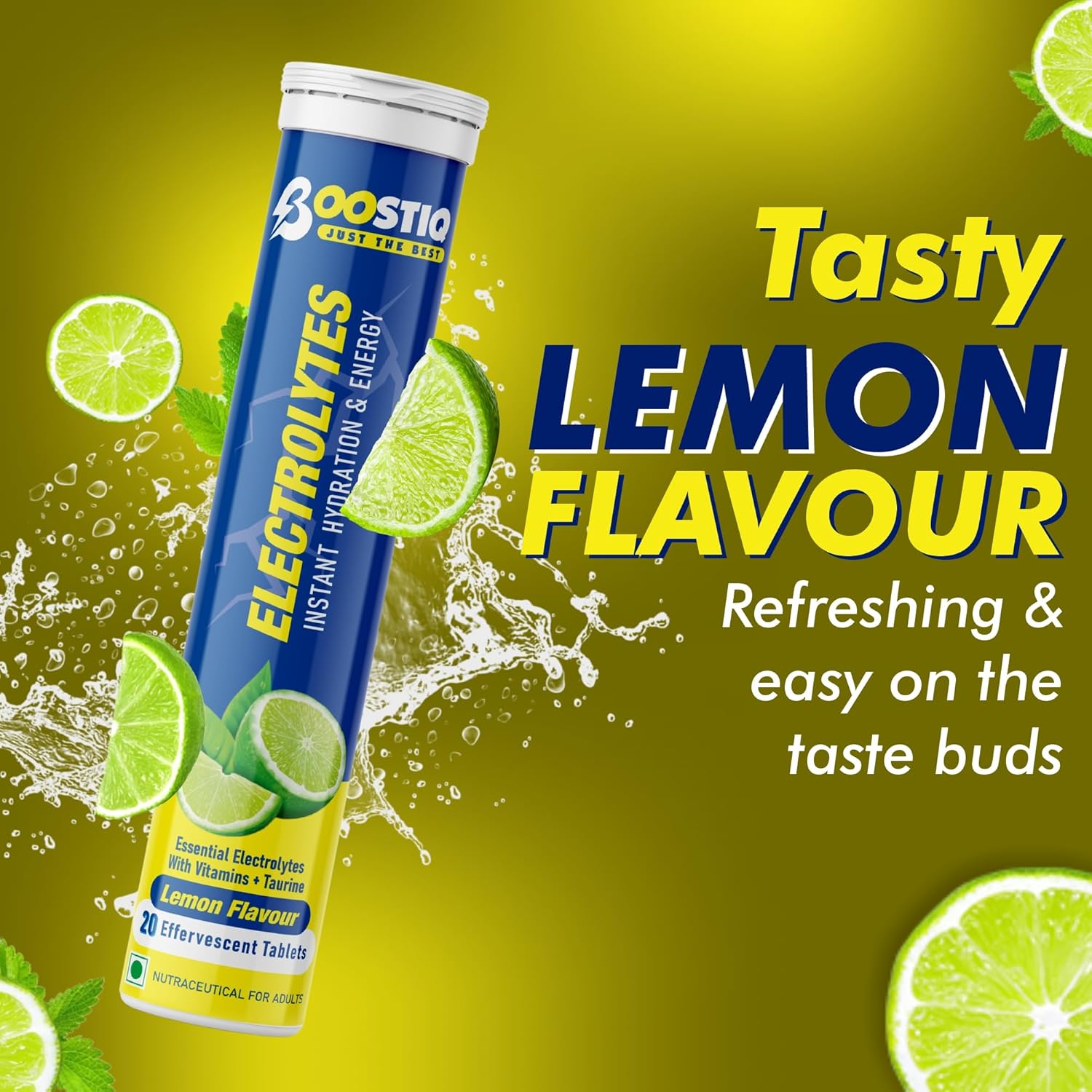 BOOSTIQ Electrolytes Effervescent Tablets - Lemon Flavour