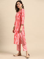 Sangria Women Printed Regular Pure Cotton Kurta with Palazzos & With Dupatta