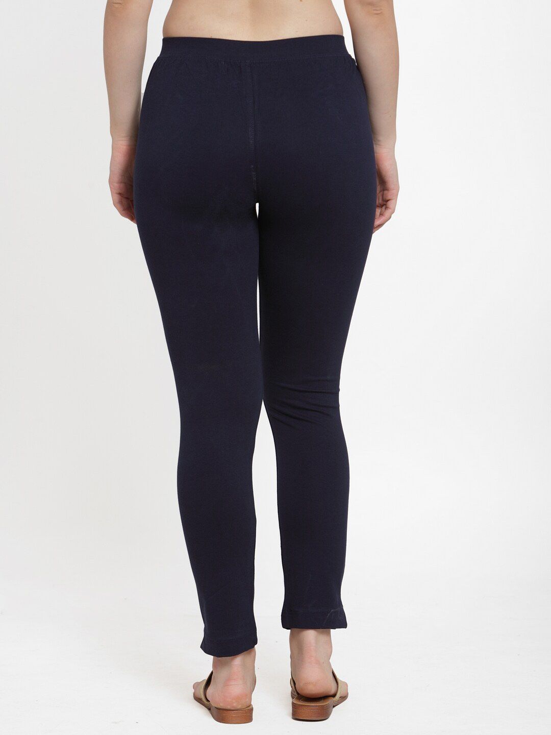 TAG 7 Women Pack Of 2 Solid Straight-Fit Ankle-Length Leggings