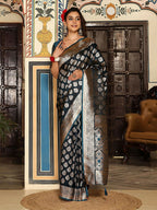Shree Shyam Fashion Teal Silk Saree - Distacart