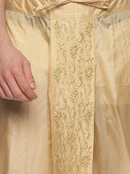 Sethukrishna Gold-Coloured Embroidered Dhoti Pant For Men - Distacart