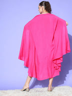 InWeave Fuchsia Rayon Cowel Style Kaftan - Distacart