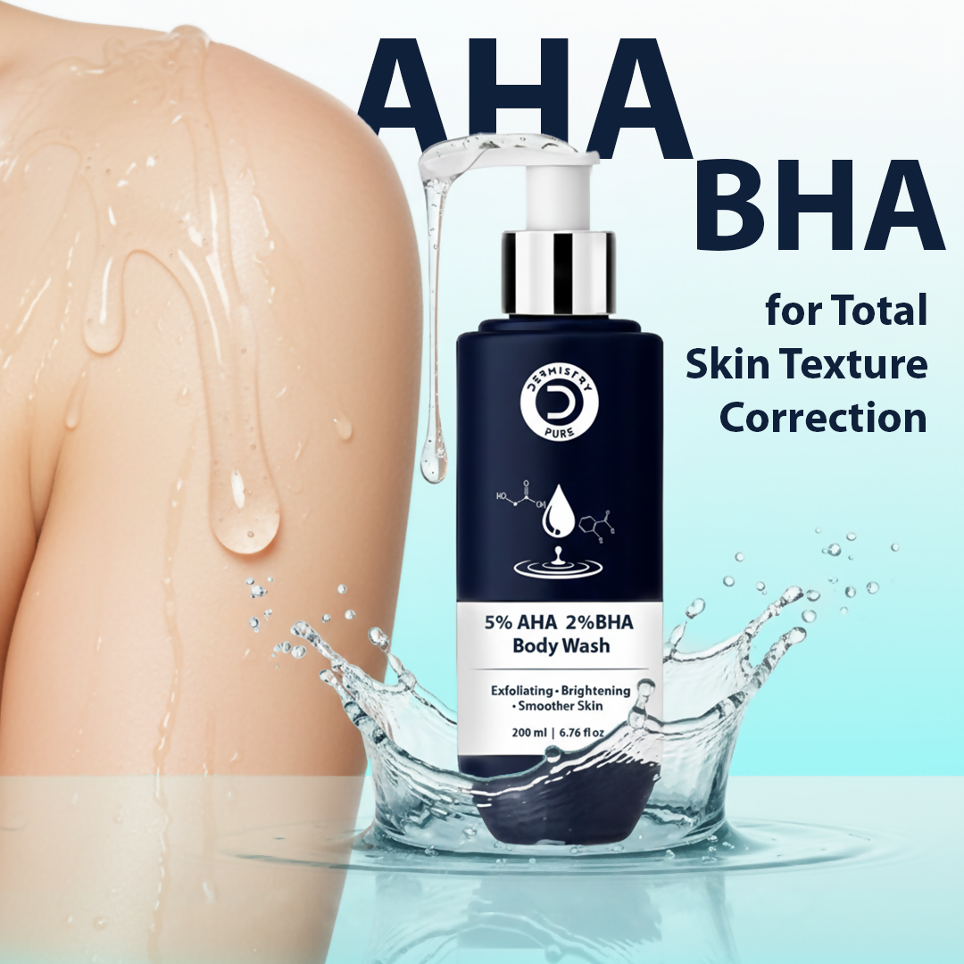 Dermistry 5% AHA 2% BHA Exfoliating D Tan Detan Acne Removal Body Wash For Oily All and Strawberry Skin - Distacart