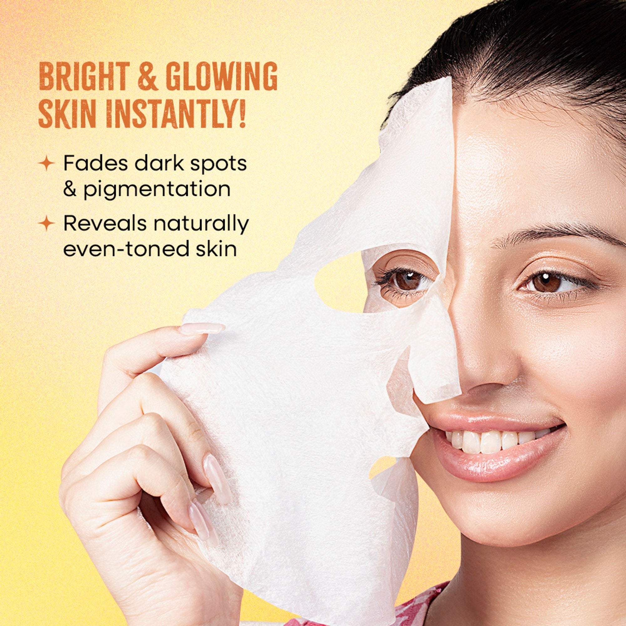 Nykaa Naturals Korean Sheet Mask With Turmeric & Vitamin C For Glow & Brightening - Distacart
