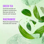 Nykaa Naturals Korean Sheet Mask Green Tea & Niacinamide For Oil Control and Clear Skin - Distacart