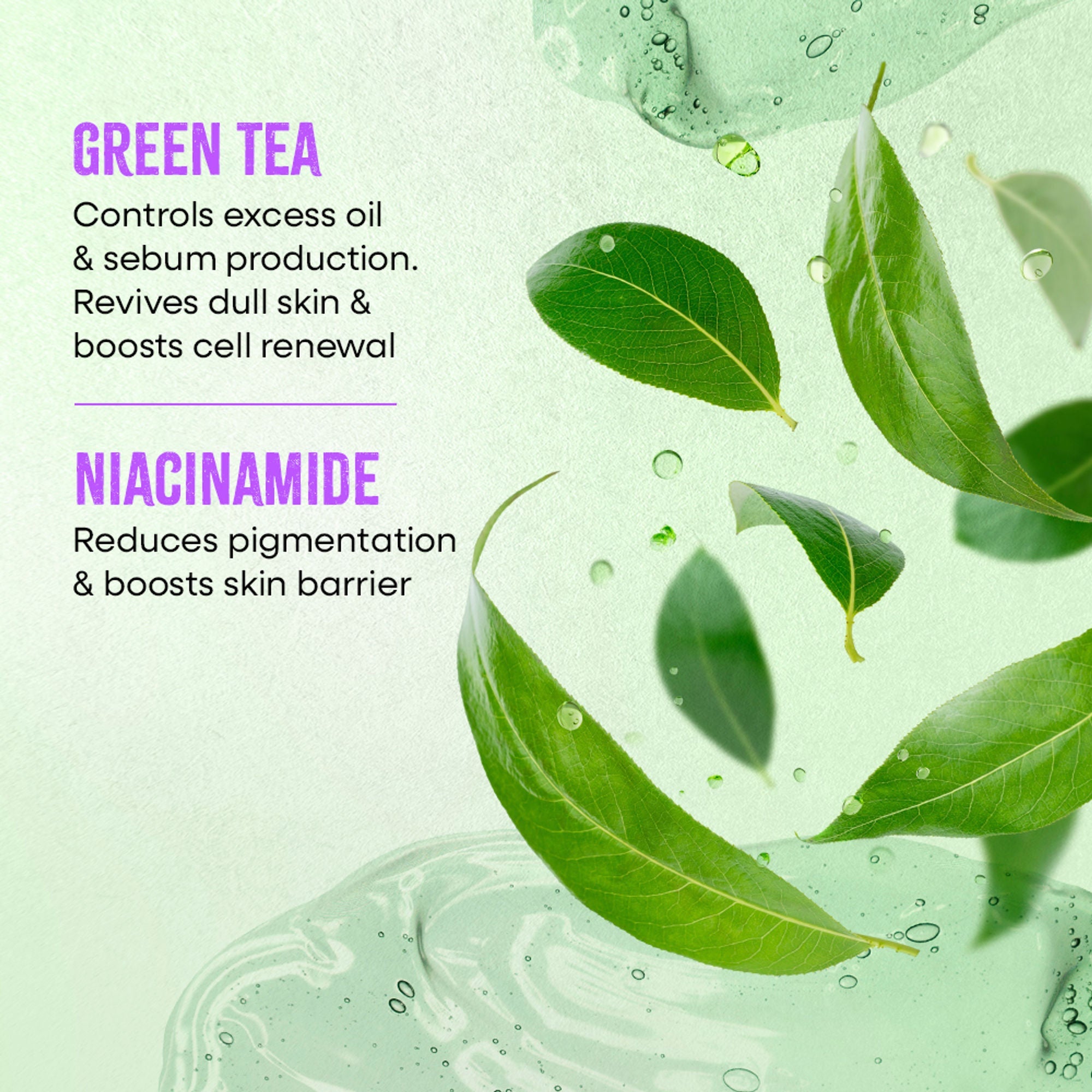 Nykaa Naturals Korean Sheet Mask Green Tea & Niacinamide For Oil Control and Clear Skin - Distacart
