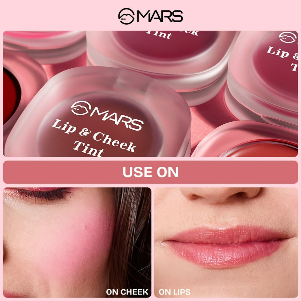 MARS Cosmetics Lip & Cheek Tint for Bold Pop Color - 04-Ruby Red - Distacart