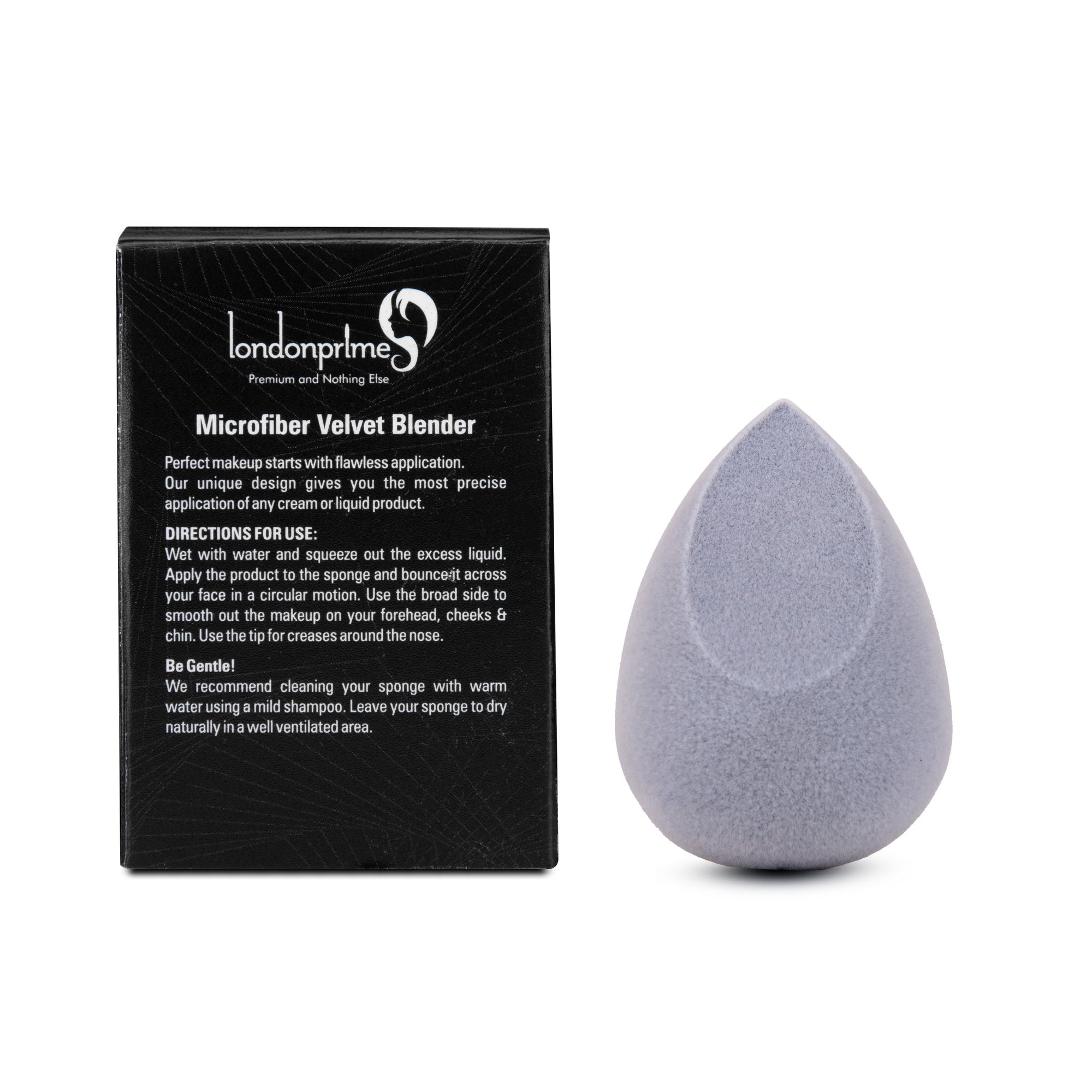 London Prime Microfiber Velvet Sponge - Grey ( Formerly London Pride Cosmetics )