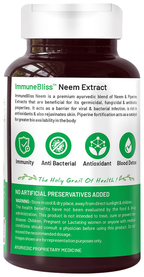 Bliss Welness Immune Health Neem Biopiperine Veg Tablet