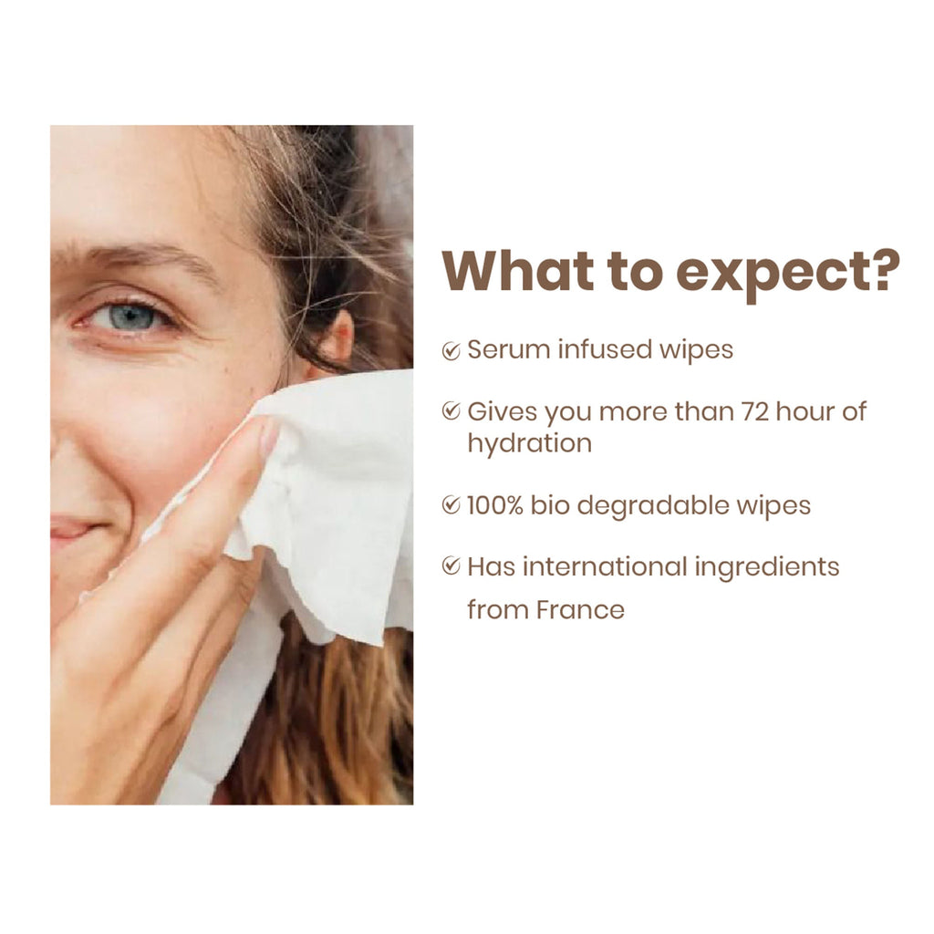 Personal Touch Skincare Hydra Facial Skin Care Serum Wipes For Pore Minimising With 72 hours Hydration