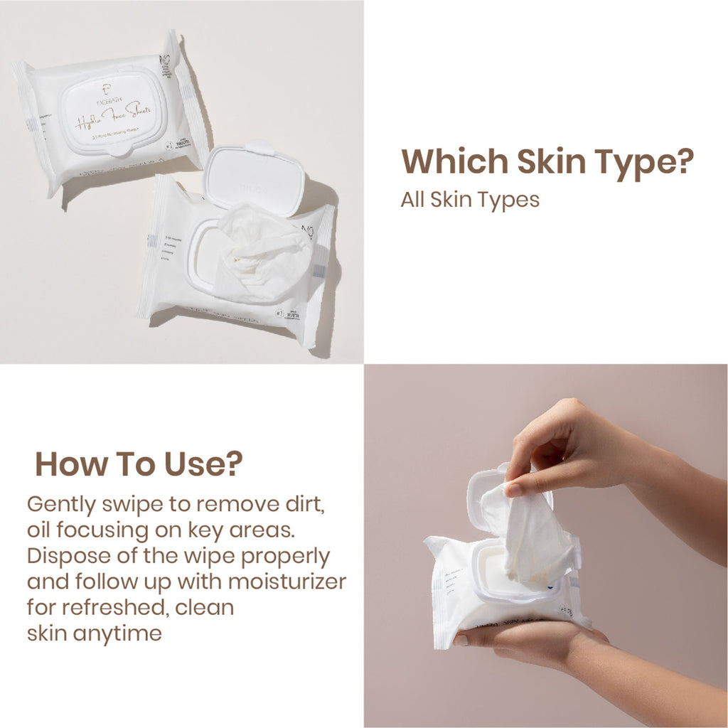 Personal Touch Skincare Hydra Facial Skin Care Serum Wipes For Pore Minimising With 72 hours Hydration
