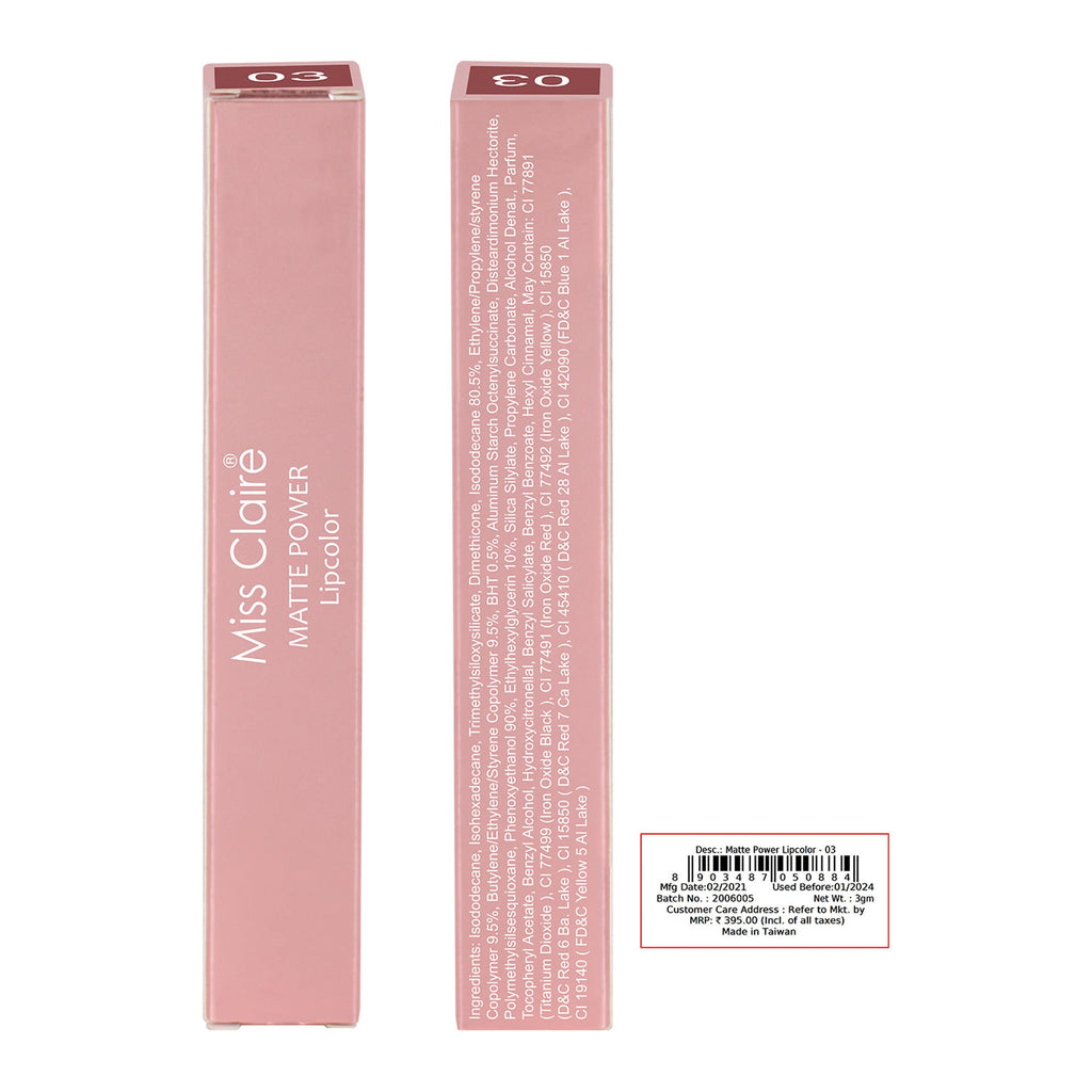 Miss Claire Matte Power Lipcolor - 3