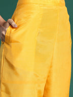 Indo Era Woven Design Jacquard Chanderi Silk Kurta With Trousers & Dupatta - Distacart