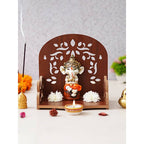 eCraftIndia Brown Design Wooden Temple