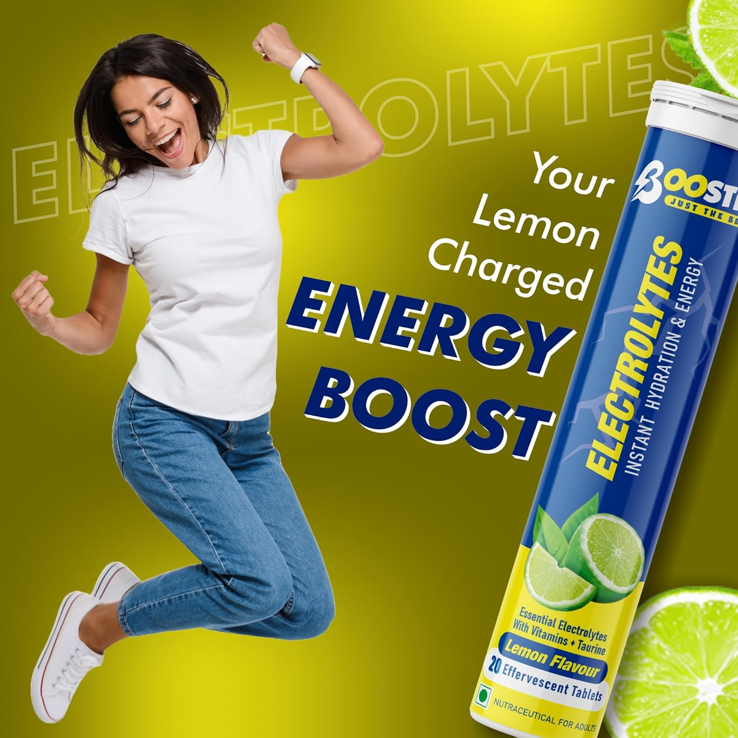 BOOSTIQ Electrolytes Effervescent Tablets - Lemon Flavour