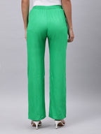 Souchii Green Liva Palazzos - Distacart
