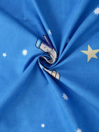 Home Sizzler Blue & White Cartoon Characters 210 TC Single Bedsheet with 1 Pillow Covers