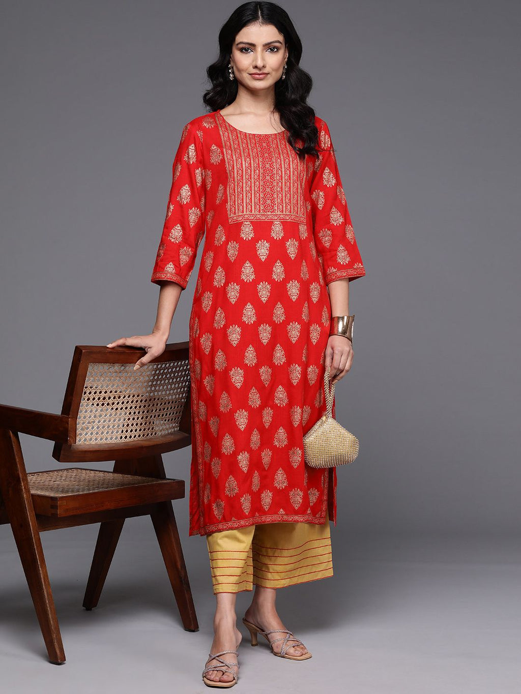 Indo Era Ethnic Motifs Printed Kurta - Distacart