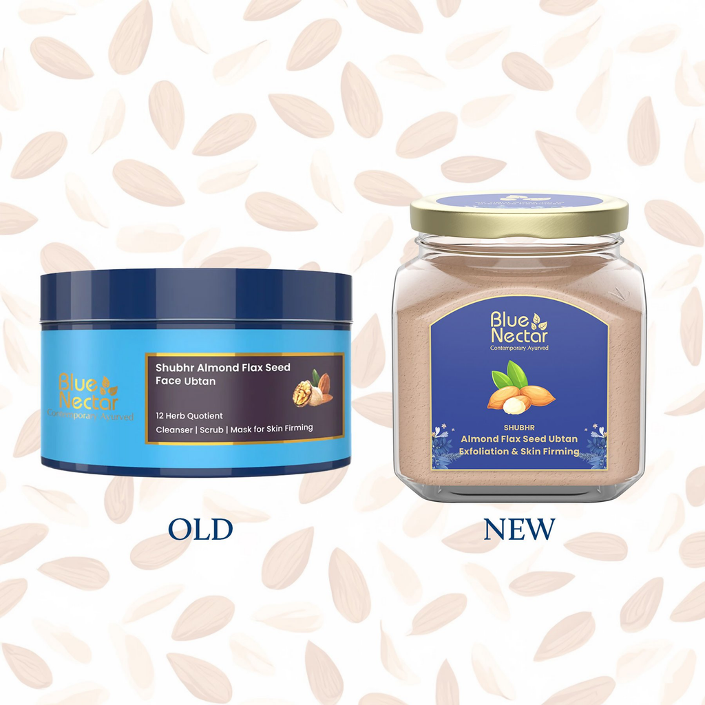 Blue Nectar Almond and Flax Seed Ubtan Face Mask - Distacart