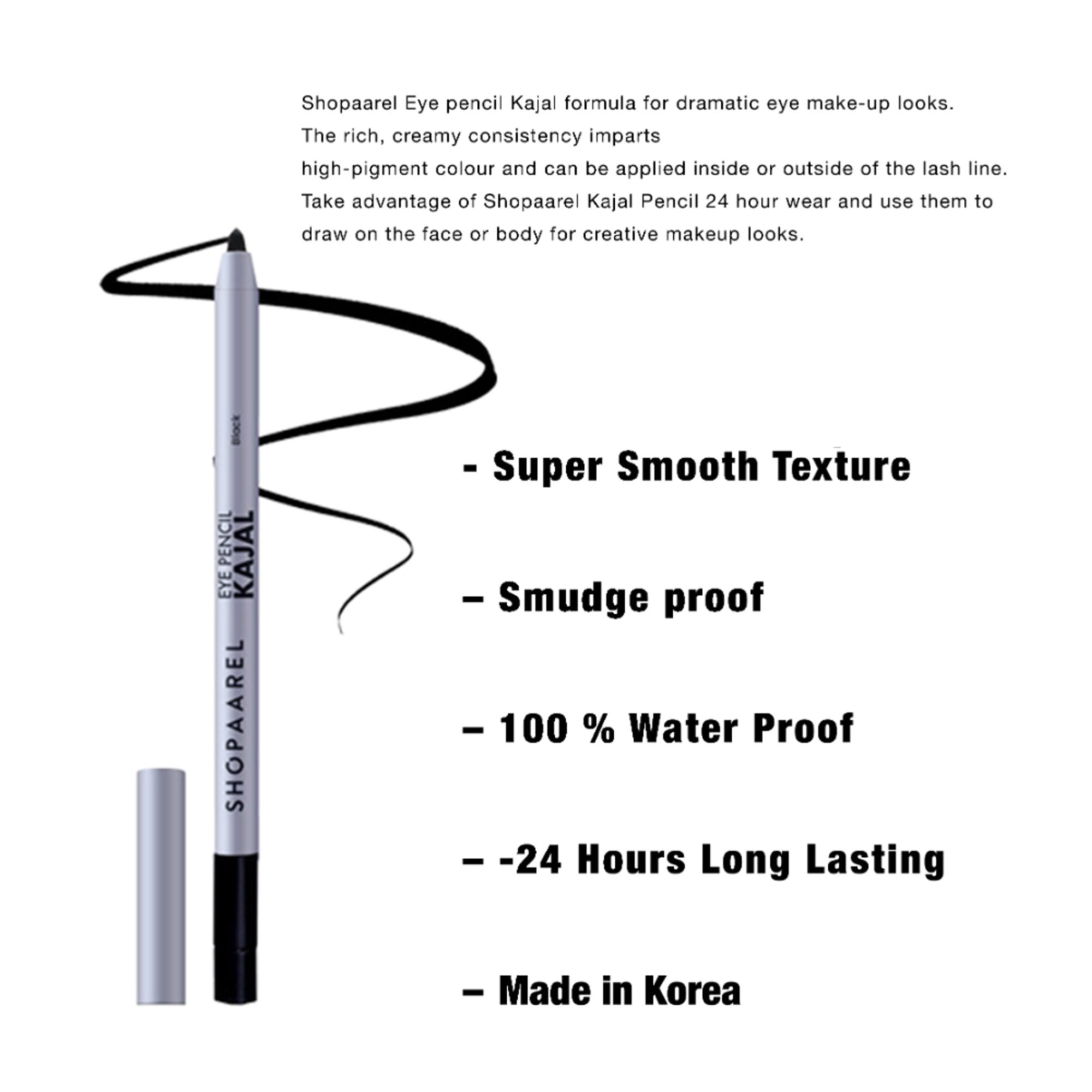 Shopaarel Eye Kajal Pencil - Black