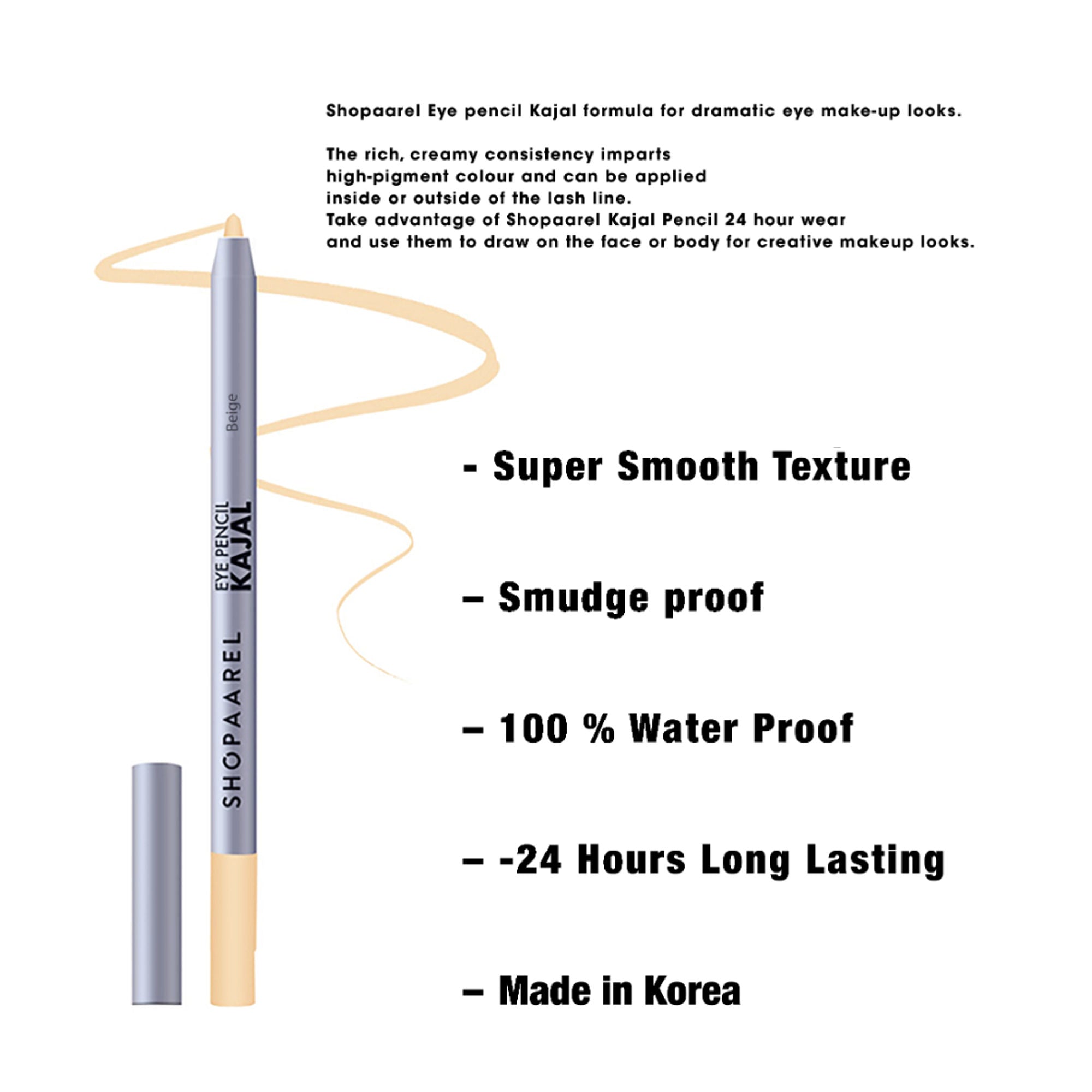 Shopaarel Eye Kajal Pencil - Beige