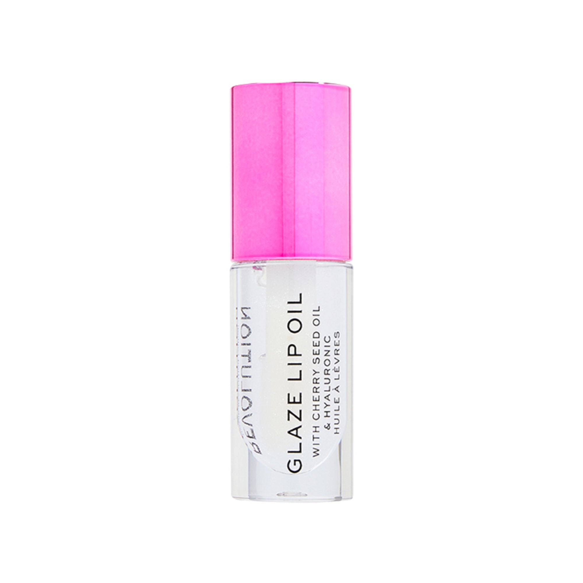 Makeup Revolution Glaze Lip Oil Intense Nourishment With Hyaluronic Acid Vitamin E - Lust Clear