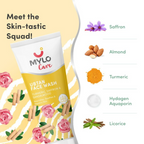 Mylo Care Veda Ubtan Face Wash - with Saffron Turmeric and Nalpamaradi Oil