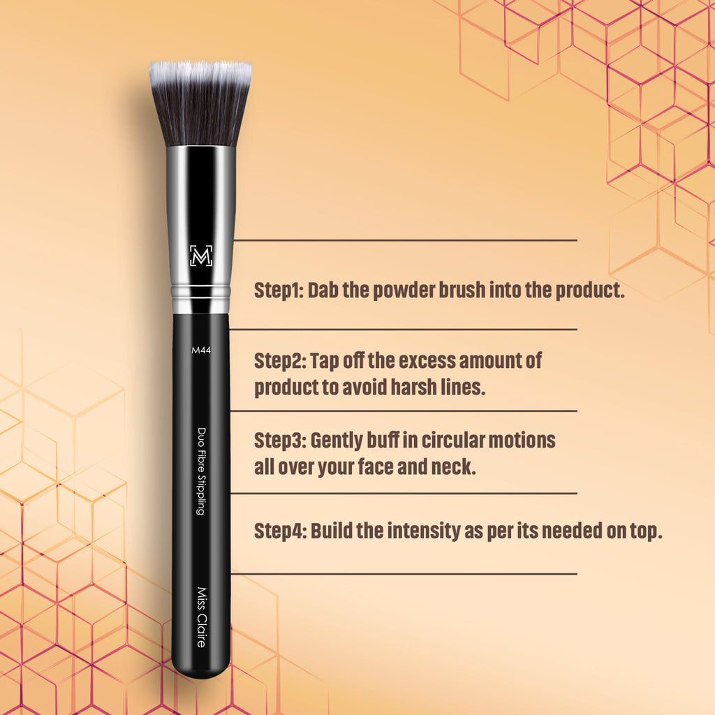 Miss Claire M44 - Duo Fibre Stippling Brush - Chrome