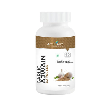 Aayur Cure Garlic Ajwain Capsules