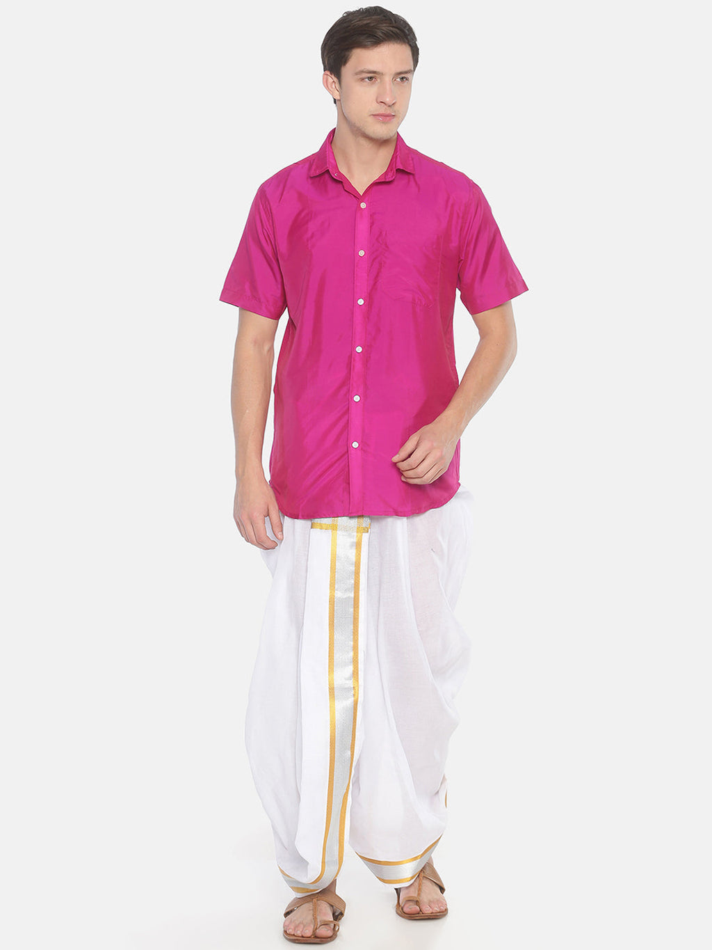 Sethukrishna Men White Solid Pocket Dhoti Pant - Distacart