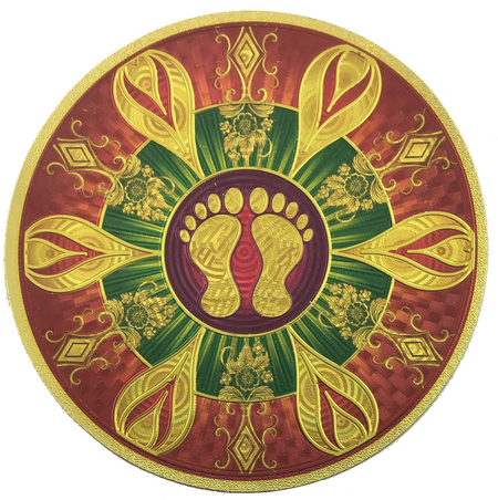 Stickerbazaar Micro Golden Embossing Rangoli Stickers
