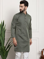 Sojanya Band Collar Ethnic Motifs Woven Design Kurta