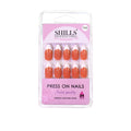 shills professional reusable press on nails french almond spn743