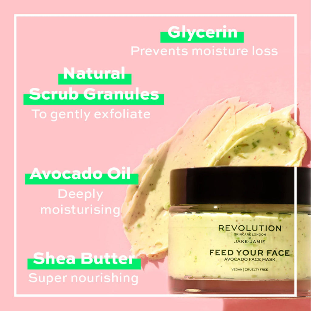 Makeup Revolution Skincare X Jake - Jamie Avocado Face Mask - Distacart