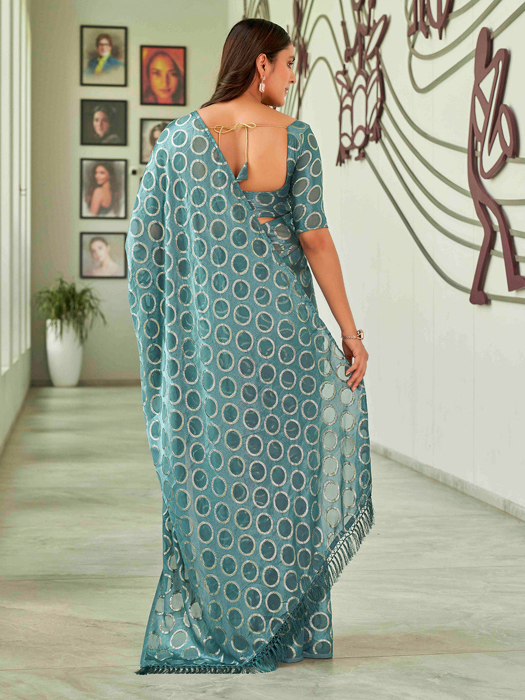 Tikhi Imli Geometric Woven Design Saree - Distacart