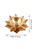 Tied Ribbons Gold-toned & Rose Gold-Toned 4 Pieces Antique Lotus Akhand Brass Diyas
