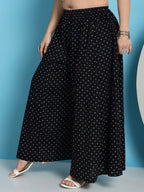 TAG 7 Floral Printed Flared Pure Cotton Palazzos